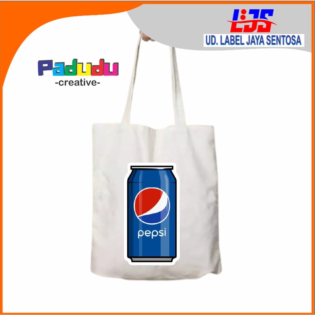TOTE BAG RESLETING kaleng pepsi RETRO VINTAGE LABEL JAYA