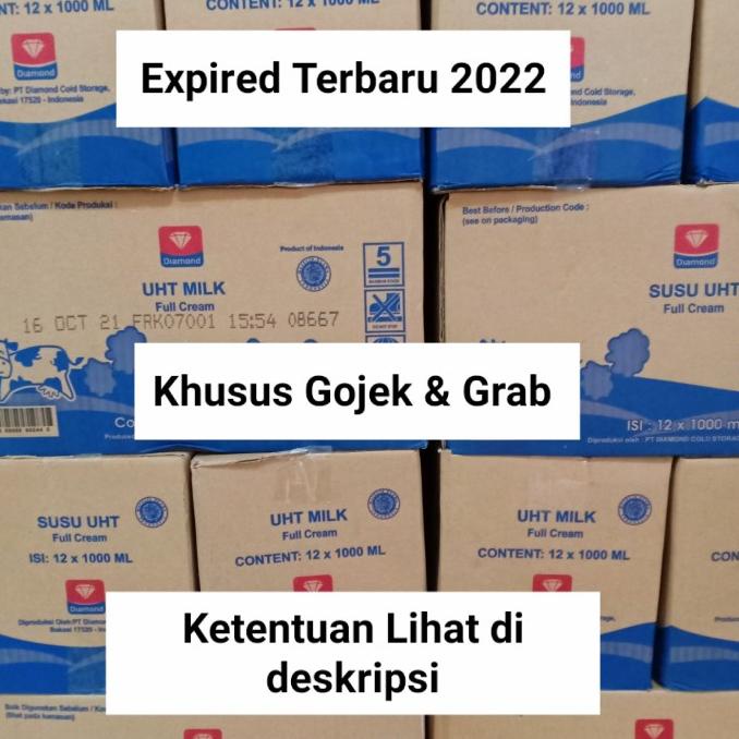 

BISA COD Susu UHT Diamond Full Cream 1 Liter Harga 1 Dus Khusus Gojek Grab