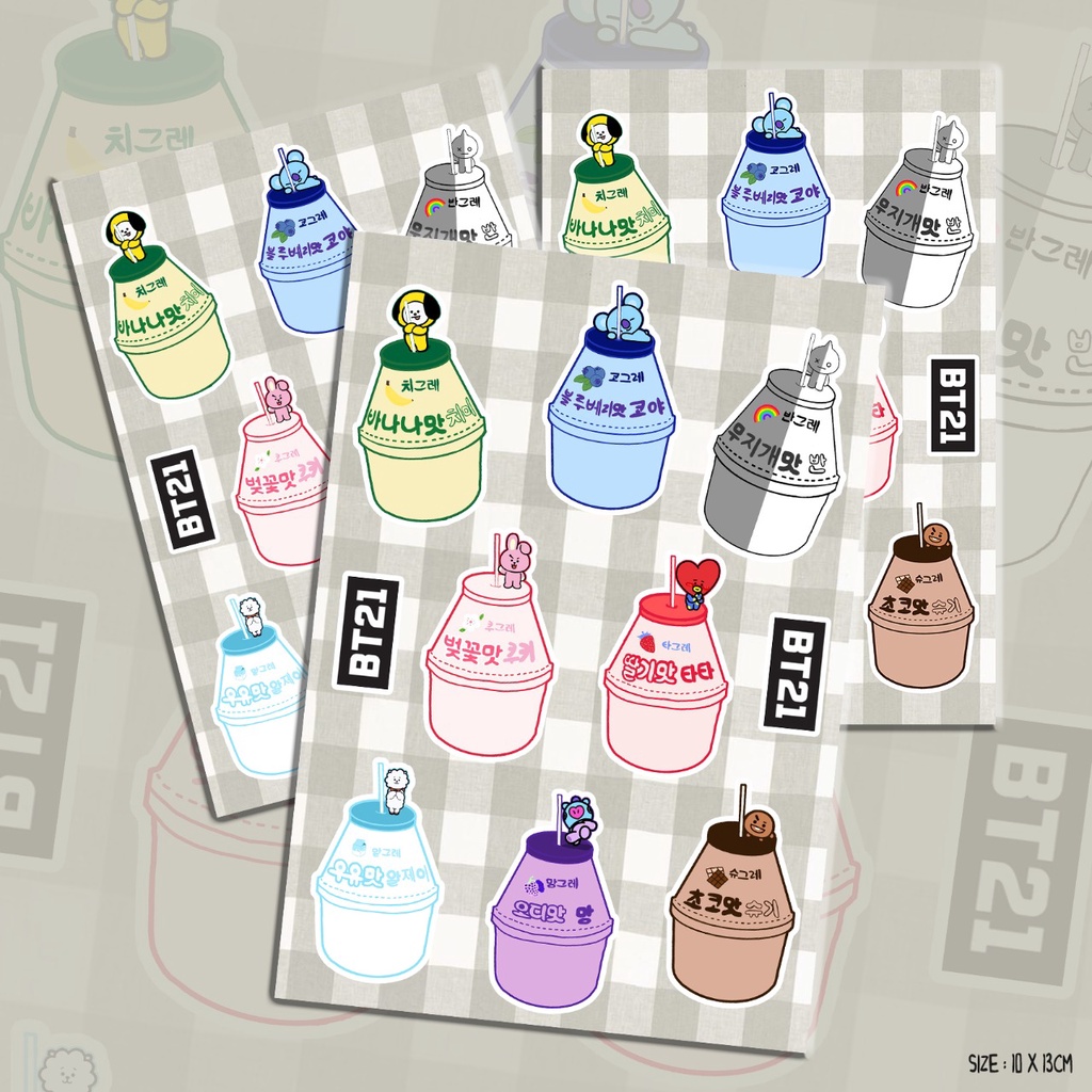 BTS MILK STICKER/STICKERKPOP/HP/LAPTOP/STICKERMURAH