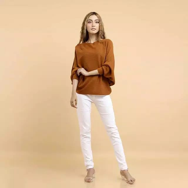 blouse wanita BATWING/sweater basic rajut