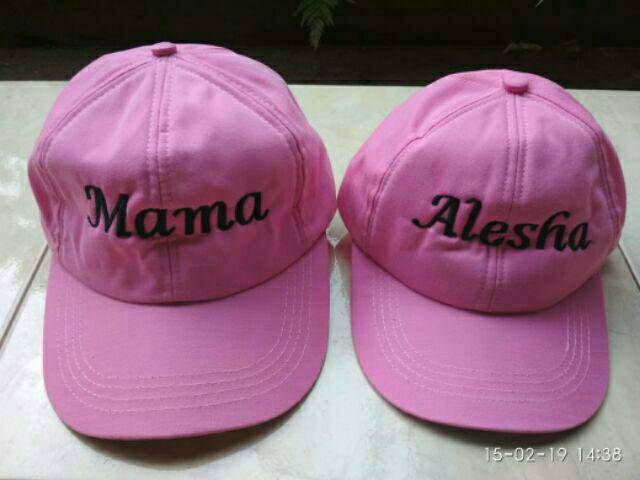 Buat Nama ditopi Anak/ Bikin Nama Suka Suka/ Topi Custom Anak Bahan Twill