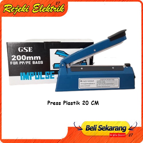 Impulse Sealer 20 Cm / Alat Press Perekat Plastik 20 Cm / GSE Sealer plastik