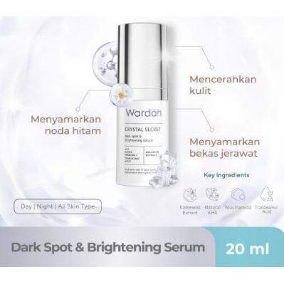 Wardah Crystal Secret Dark Spot &amp; Brightening Serum / White Secret Intense Brightening Essence 20ml