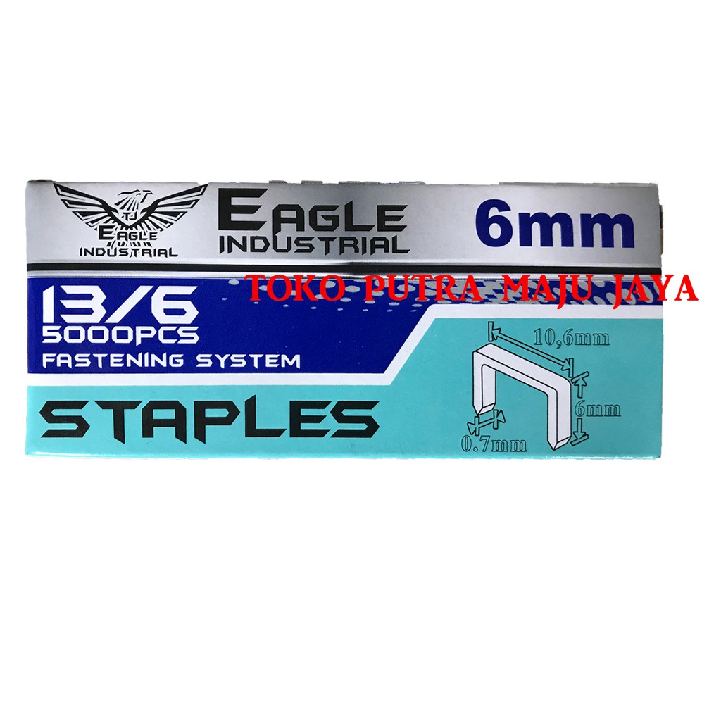 

Anak Hekter - Isi Staples Gun - Anak Staples 6mm x 5000pcs EAGLE