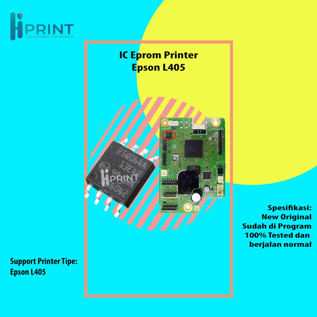 IC Eprom Printer Epson L405 25Q064, IC Eeprom Epson L405, IC Counter L405, Resetter Epson L405