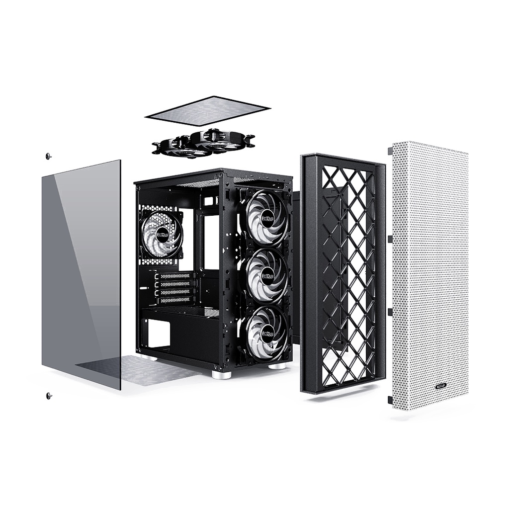 PCCOOLER PLATINUM MM200 MESH GAMING CASE PC COOLER