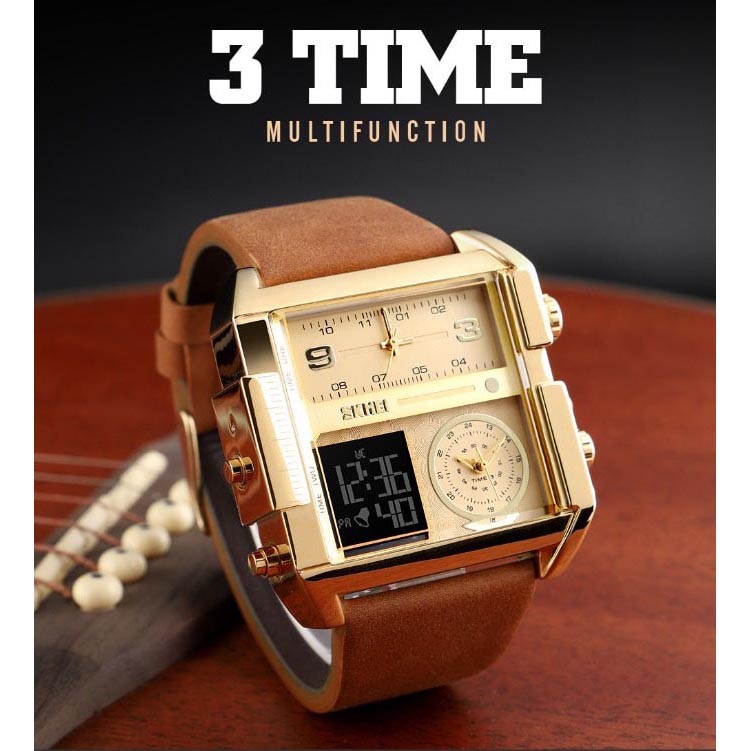 SKMEI Vogue Jam Tangan Digital Analog Pria 1391 3 Time SKMEI Vogue Jam Tangan Digital Analog Pria 1391 3 Time