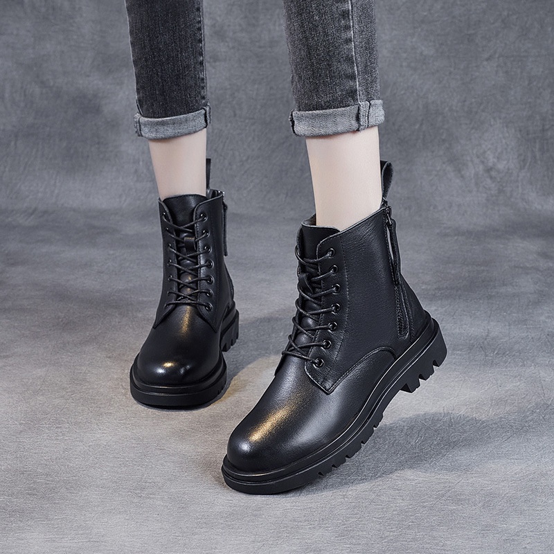 Dr. Martin Boot Sepatu Wanita Lapisan Pertama Kulit Sapi Martin Boots Wanita    Sepatu 2021new Lace-