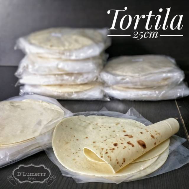 

Tortila Kulit Kebab 25cm Tortilla Nachos Burritos merek Tortas (isi 20 pcs)