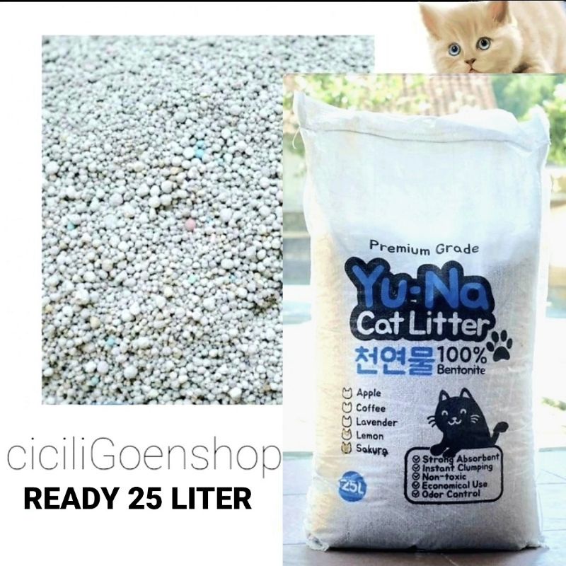 pasir kucing wangi gumpal 25 liter timo yuna cat litter