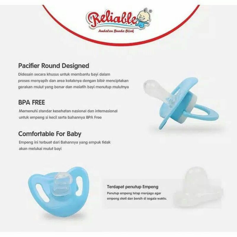 EMPENG PACIFIER JASMINE RELIABLE 1 PCS BPA FREE