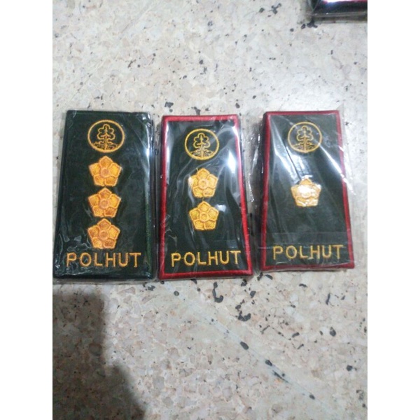 panngkat bordir polisi kehutanan pangkat polhut pakai sepon