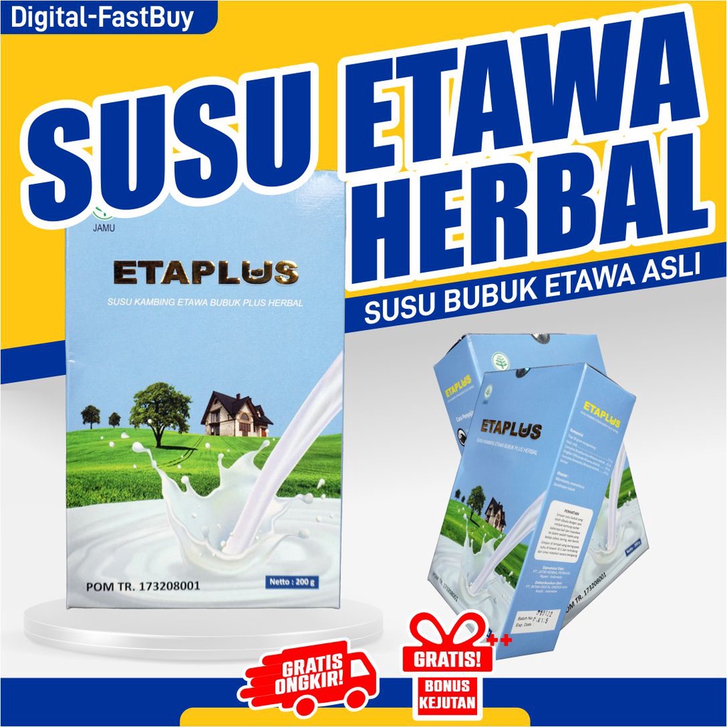

SUSU KAMBING ETAWAPLUS BPOM HALAL ASLI SUSU ETAWA BUBUK PLUS HERBAL MEREDAKAN SESAK NAFAS DAN PERSENDIAN TULANG SUSU TINGGI NUTRISI PENAMBAH BERAT BADAN SUSU KAMBING ETAWA PLUS ETAWAKU PLATINUM ASLI
