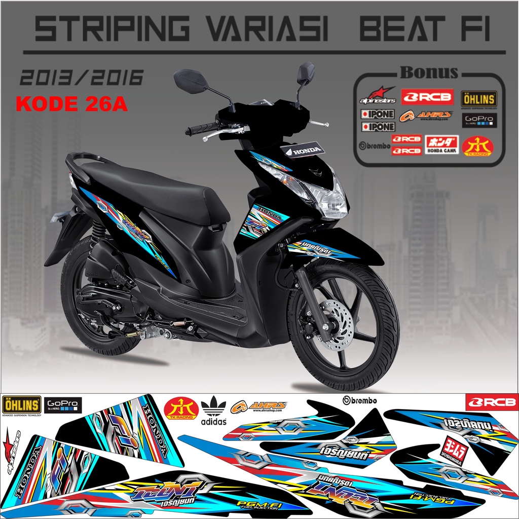 Striping Beat Variasi Stiker Beat Kode 26