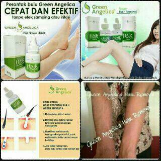 GREEN ANGELICA HAIR REMOVAL LIQUID - PERONTOK BULU KAKI TANGAN TERCEPAT AMPUH ORIGINAL