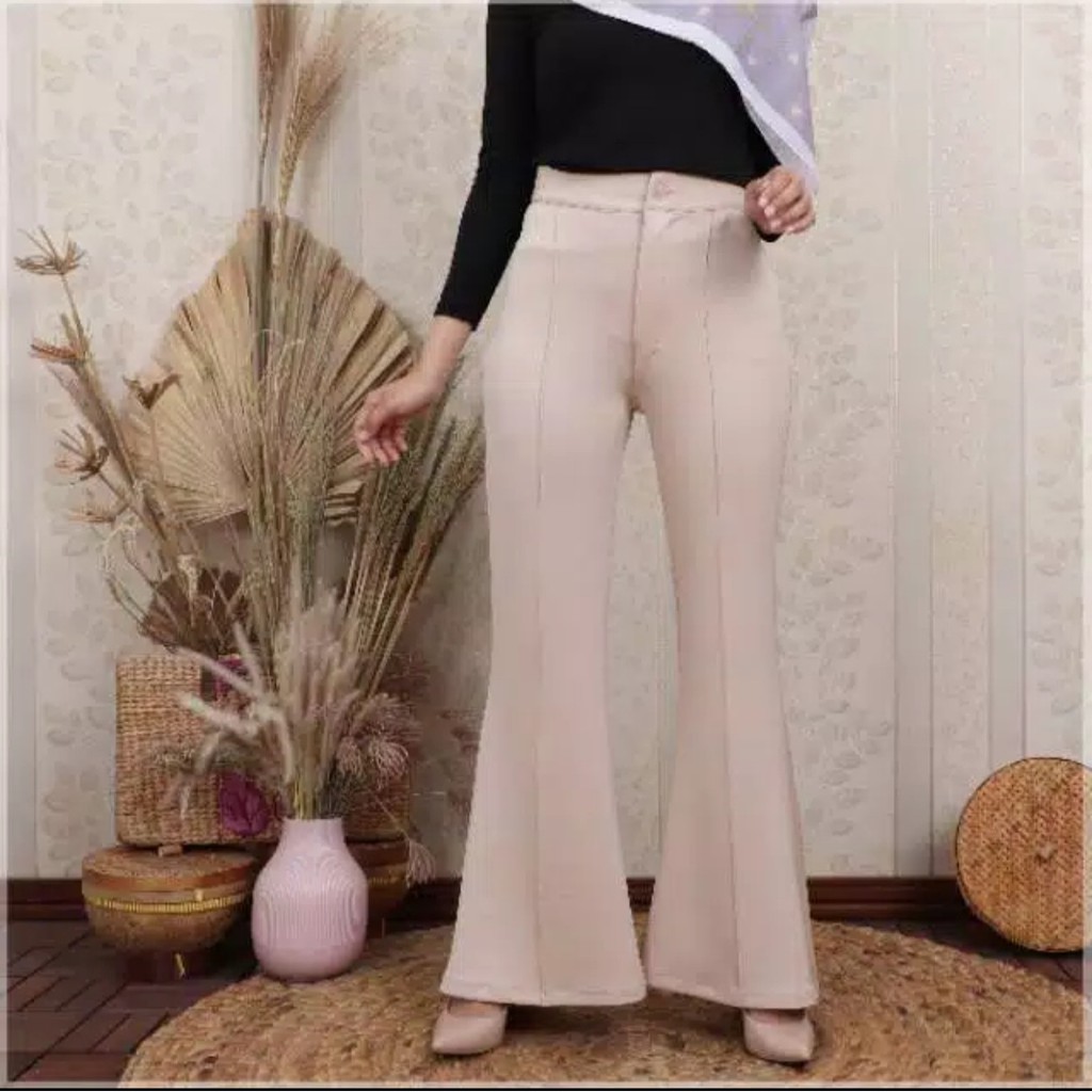 KBR STORE - Wide leg scuba pants 1855 / celana cutbray