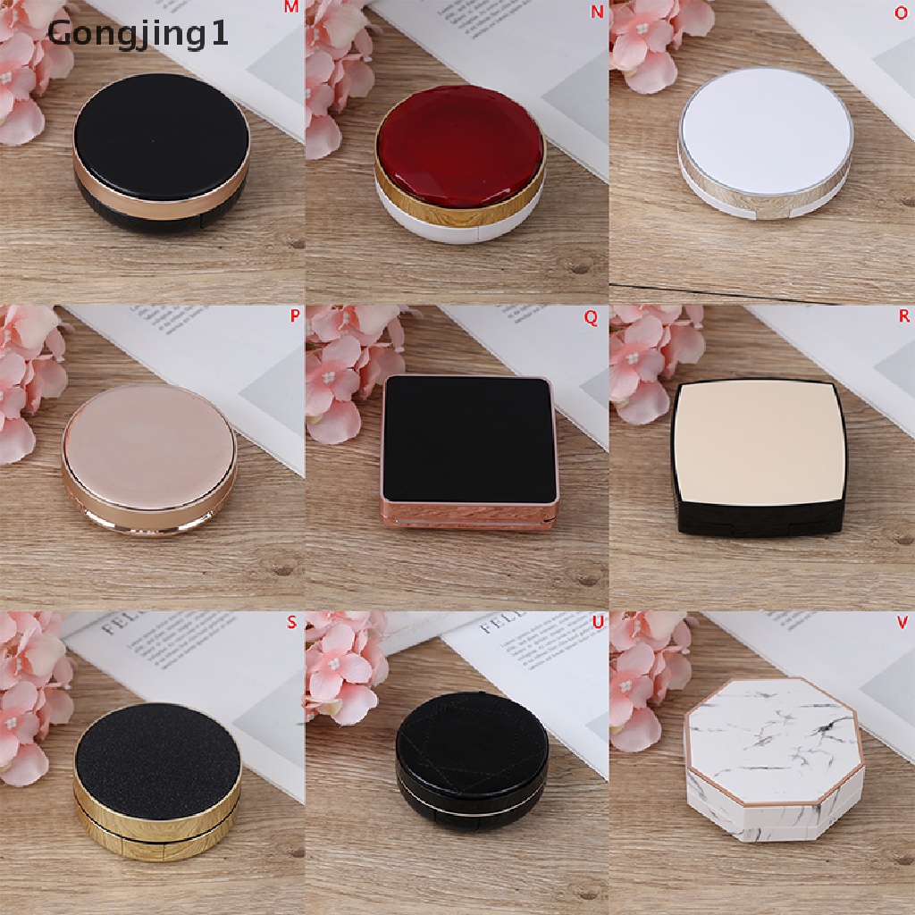 Gongjing1 Kotak Air Cushion CC Cream Kosong 15ML Dengan Spons + Cermin