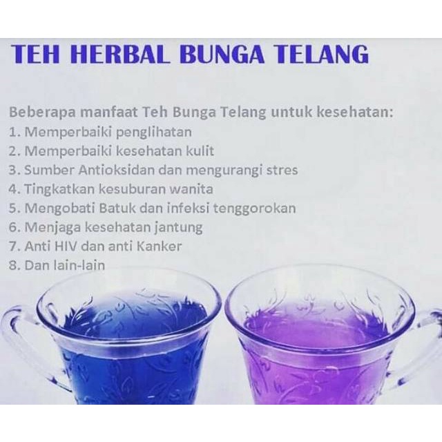 

(Original) Bunga Telang Kering Premium | Langsung Terasa Khasiatnya 100% Alami