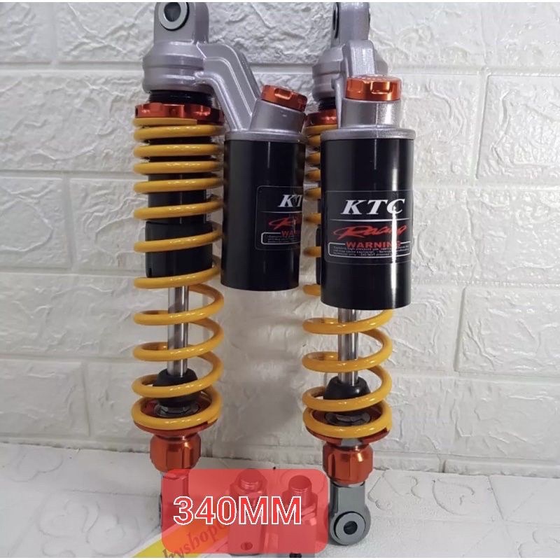 Shockbreaker double tabung rxking supra revo tiger nmax pcx nouvo jupz vega aerox lexi 280/320/340mm-Yellow tabung black