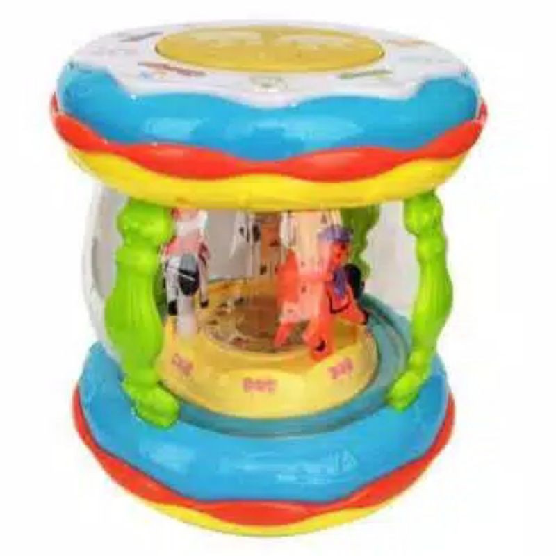 mainan wonderland music drum - mainan musik berputar anak balita