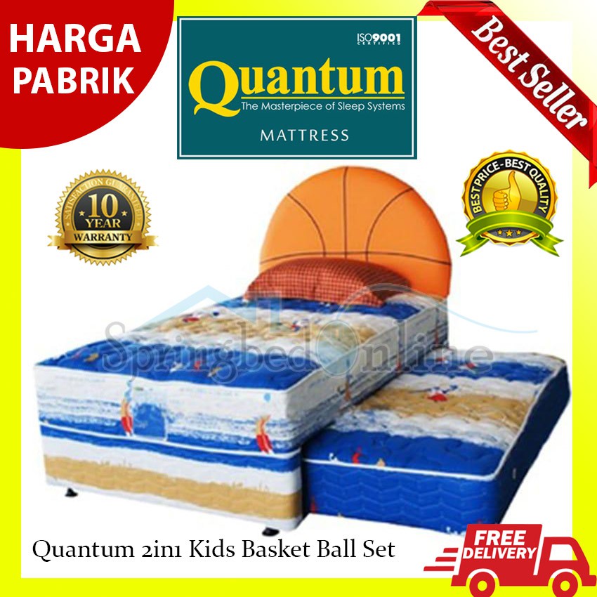 Quantum 2in1 Kids Basket Ball Set- Springbed (Full Set)