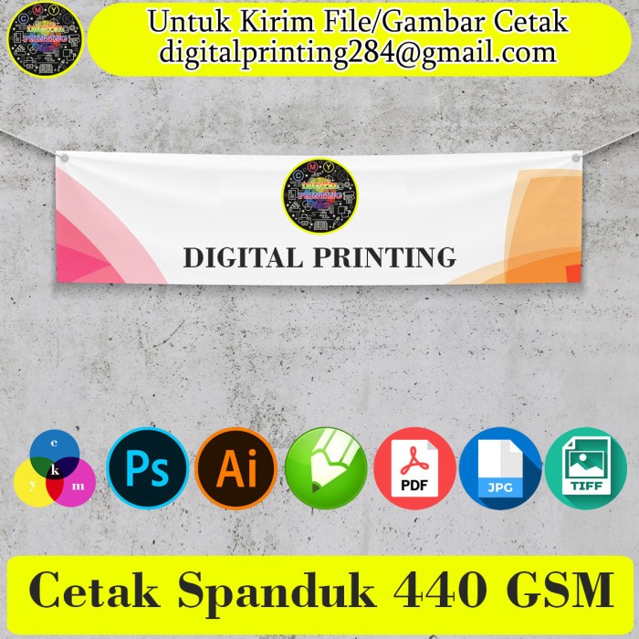 Cetak spanduk Banner 440 GSM Keren