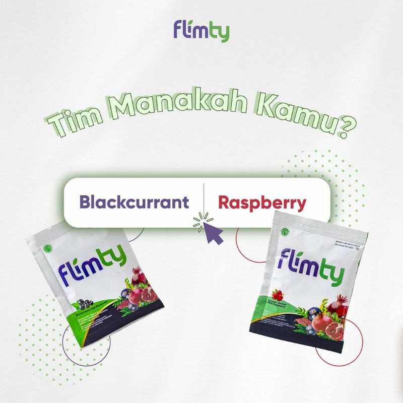 Flimty Fiber | Detox | Antidioksidan Rasa Blackcurrant Raspberry Sachet