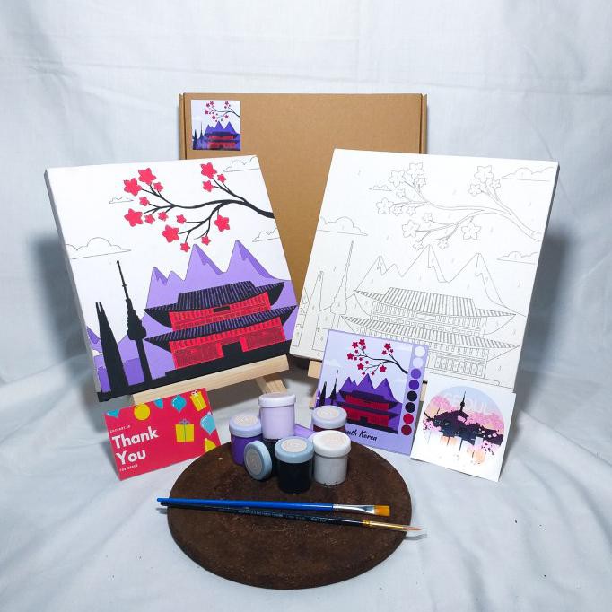 

PROMO PAINT BY NUMBER KIT KOREA - COCOART.ID I KANVAS 20 X 20 CM PERALATAN MELUKIS ART SET