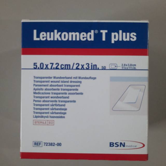 Leukomed T Plus 5.0 x 7.2 cm / Plester Luka Leukomed T Plus BSN 5.0x7.2