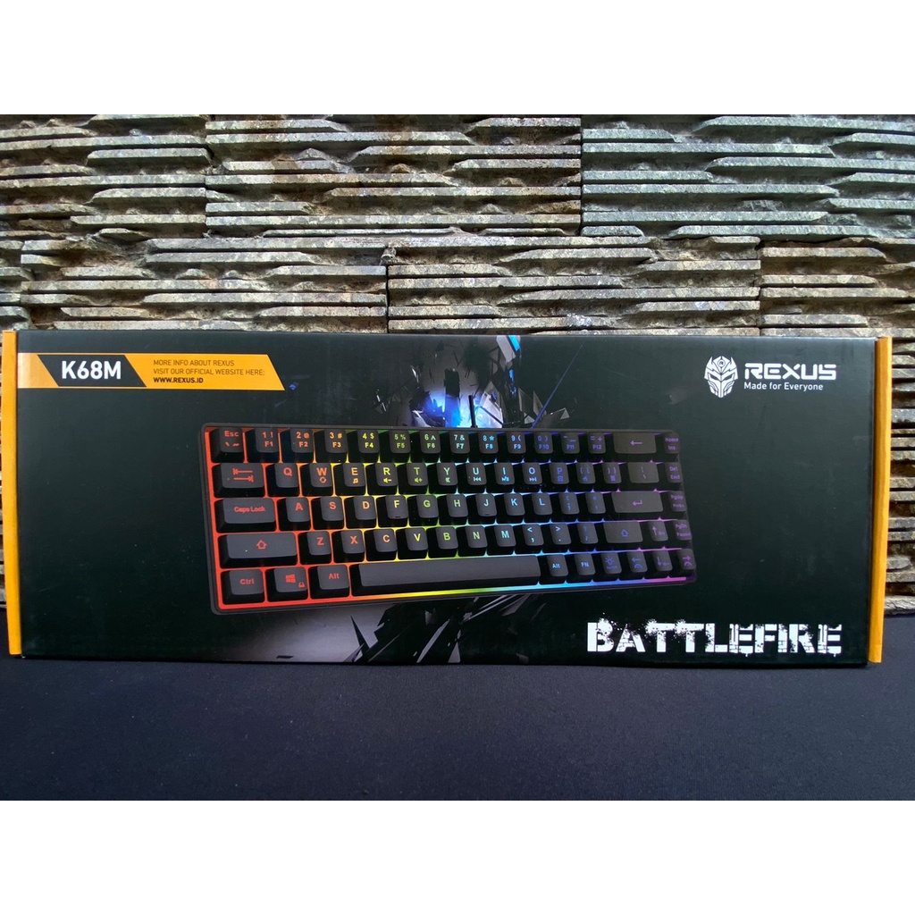 KEYBOARD GAMING MINI REXUS BATTLEFIRE K68M BLACK