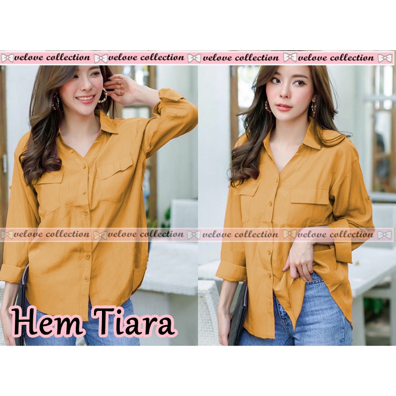 KALANTHA FASHION Yeseo Shirt Hem Wanita Terbaru Kemeja Wanita Bahan Rayon Atasan Wanita Terlaris-3