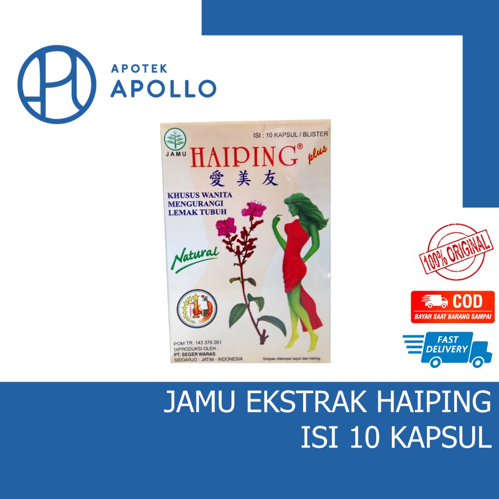 JAMU EKSTRAK HAIPING ISI 10 KAPSUL JAMU PELANGSING HERBAL KURUS