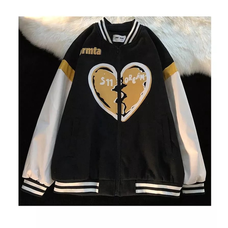 S11 DREAM HEART VARSITY BASEBALL / BISBOL JAKET KOREA STYLE