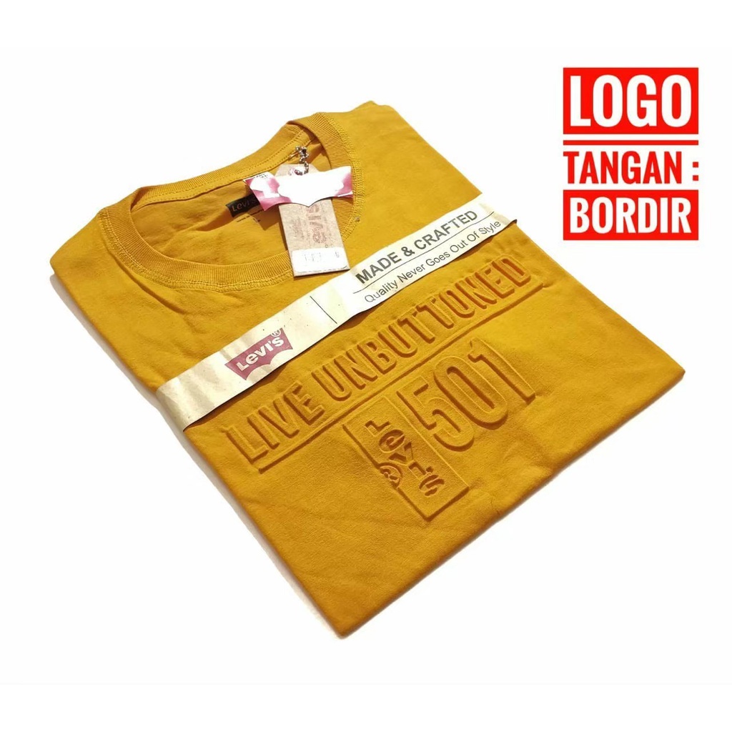 KAOS PRIA L.VIS UNBOTTONED EMBOS / TIMBUL PREMIUM LENGAN PENDEK M L XL