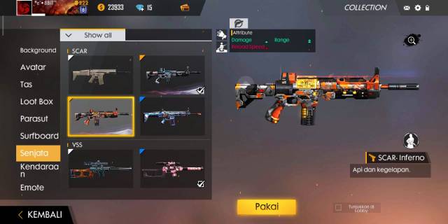 Akun Free Fire Sultan Keren Scar Titan