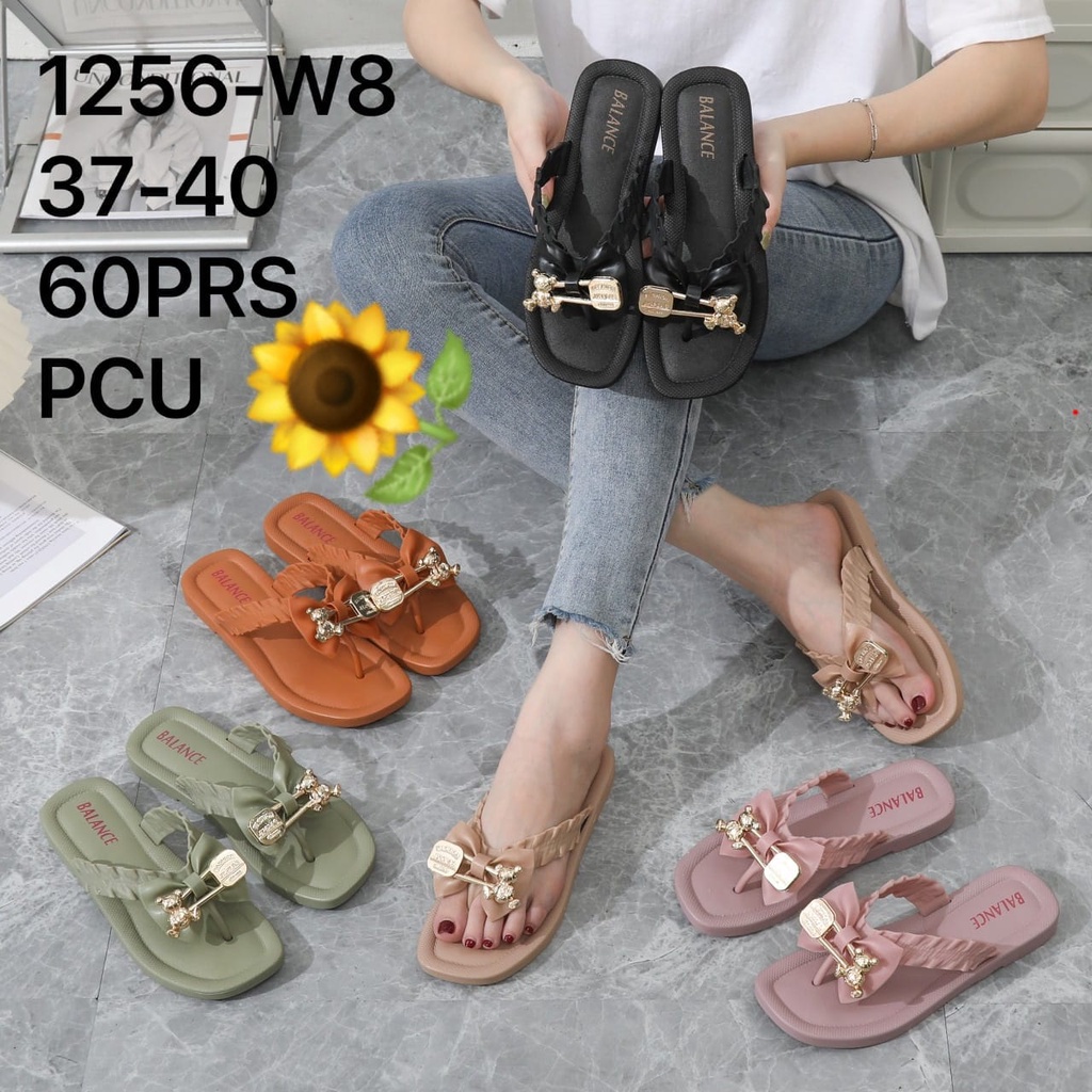 Sandal Karet Jelly Wedges Wanita import Model Terbaru Original Kekinian by AGUNG STYLE Balance 1256-W8