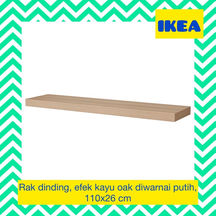 Pinaplepan Rak Dinding Ambalan Efek Kayu Oak 110X26 Cm / Ambalan Serbaguna Ikea