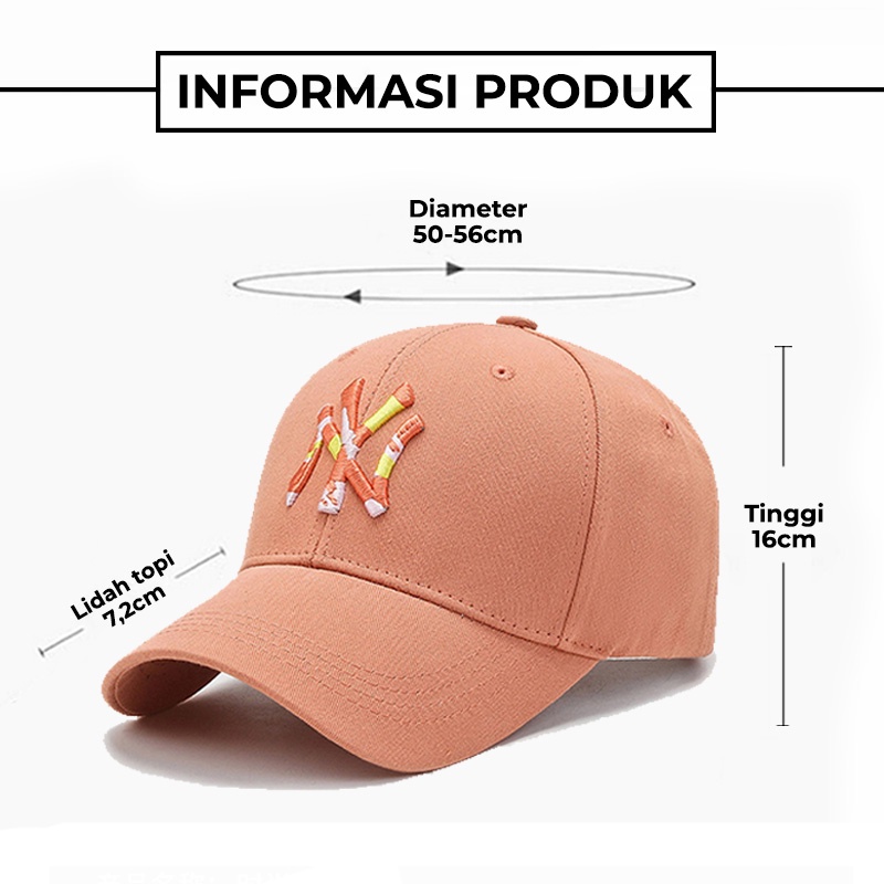 Topi Pria Wanita Baseball Distro Korea NY Yankess Abstark Fashion Casual BSAJ