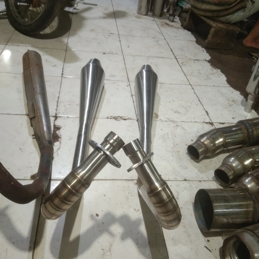 KNALPOT GL TWIN KANAN KIRI Model JAPSTYLE