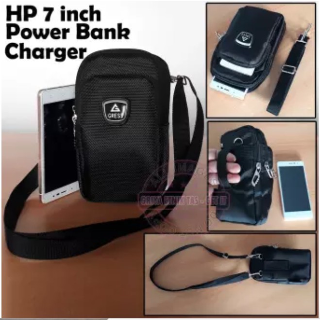 HARGA PROMO Tas Pinggang HP Pria Gress 7 inch Murah - Tas Holder HP Laki laki 6 inch