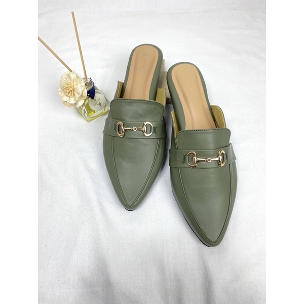 AURELL - Fidelya Mules Wanita Hak 3cm Bigsize 41-46 Garansi 60 Hari