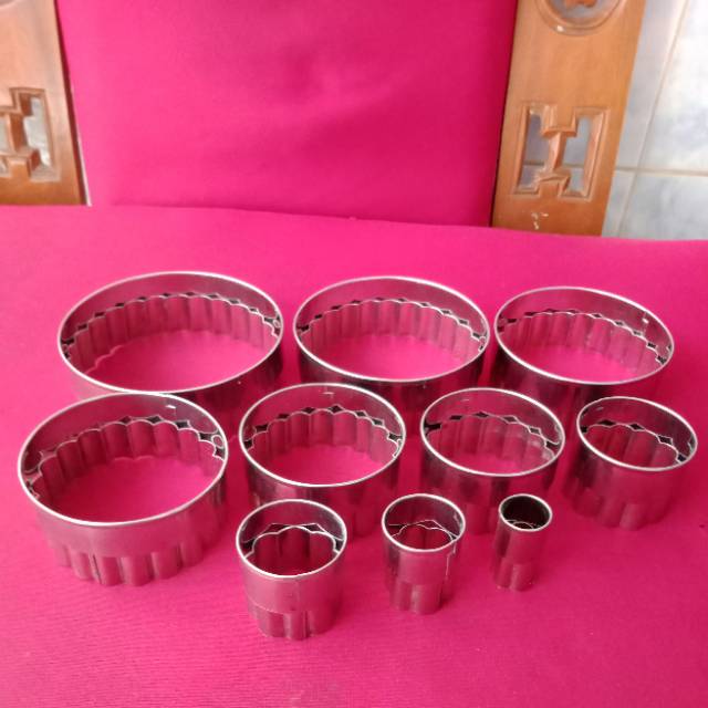 Ring cutter set 10 /ring cutter bulat/ring cutter bergerigi /ring cutter murah/ cookie cutter set