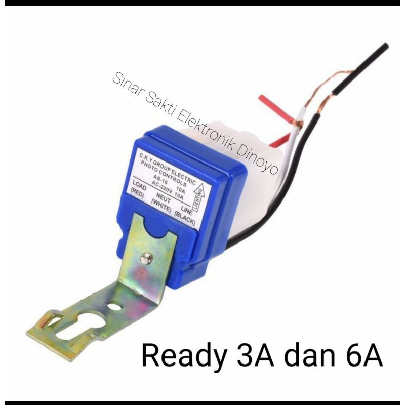 Photocell photo cell sensor cahaya fotosel 3A 6A 10A 3 ampere