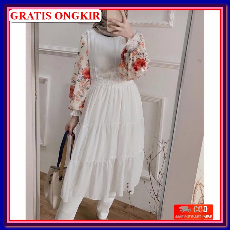 Setelan Tunik Panjang Polos Harian Kaos Rajut Knit  Wanita Busui Terbaru 2022 Jumbo Xl Xxl Ld  Capri