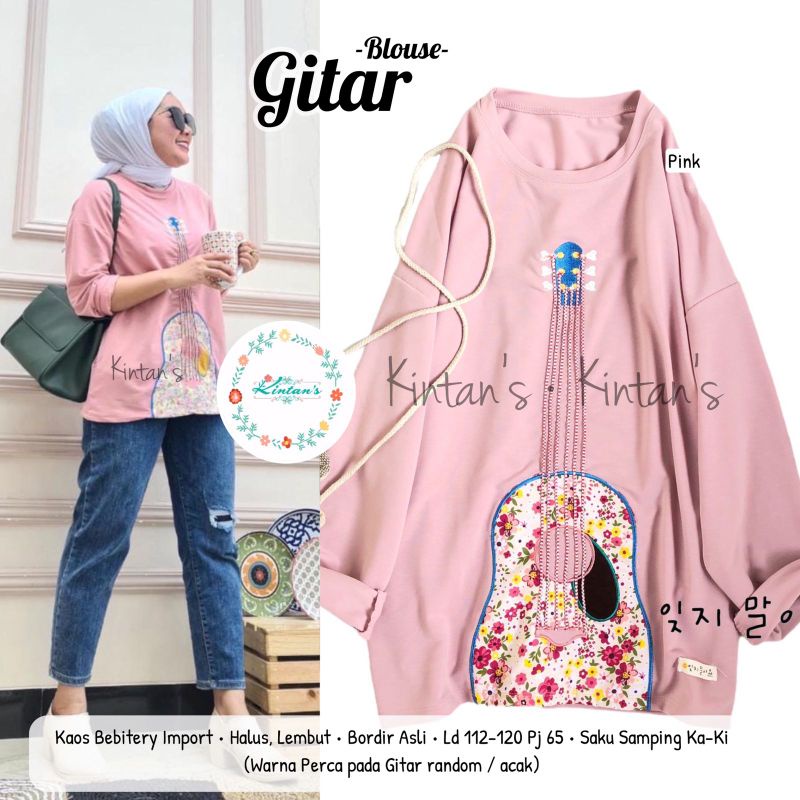 GITAR BLOUSE BY KINTAN'S (BLOUSE MUSLIMAH) Sweater rekomended