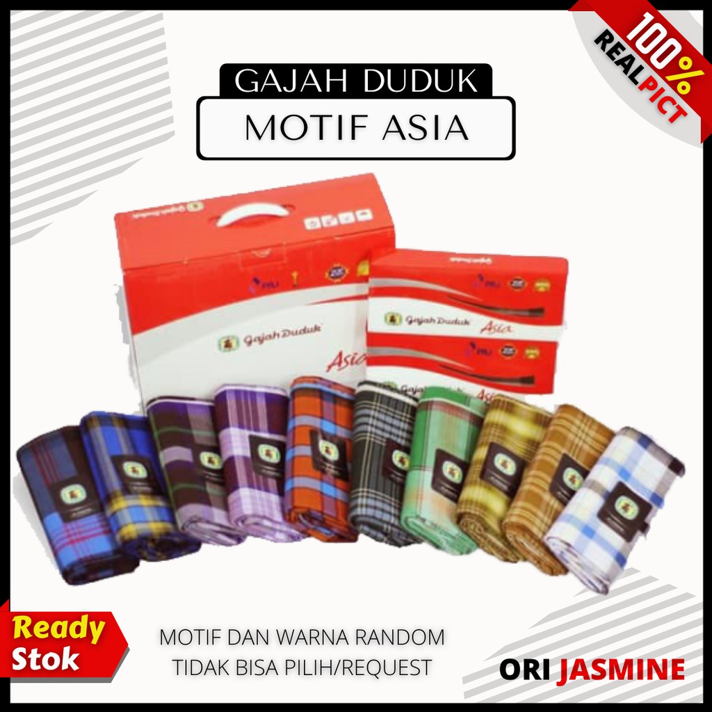 Sarung Gajah Duduk Asia Duplex Kain Sarung Tenun Motif Dewasa Pria Dewasa Cowok Grosir