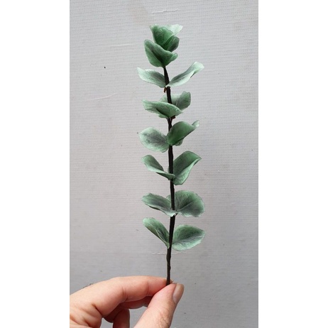 

eucalyptus leaf daun gumpaste flower edible hiasan tart cake topper