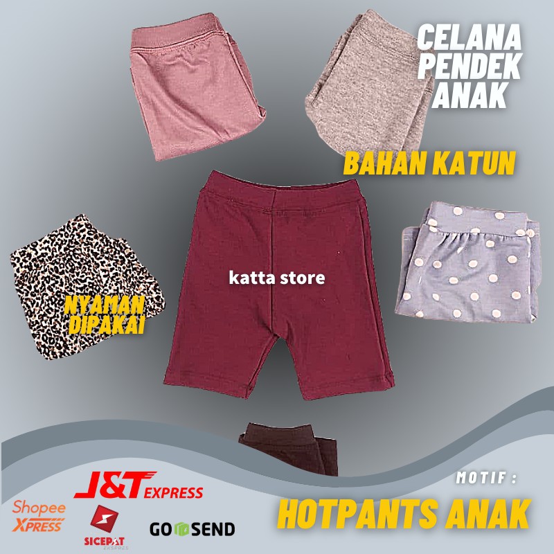 Shortpants Anak Celana Pendek anak Perempuan Short hot Pants Anak Cewek usia 1-7 Tahun