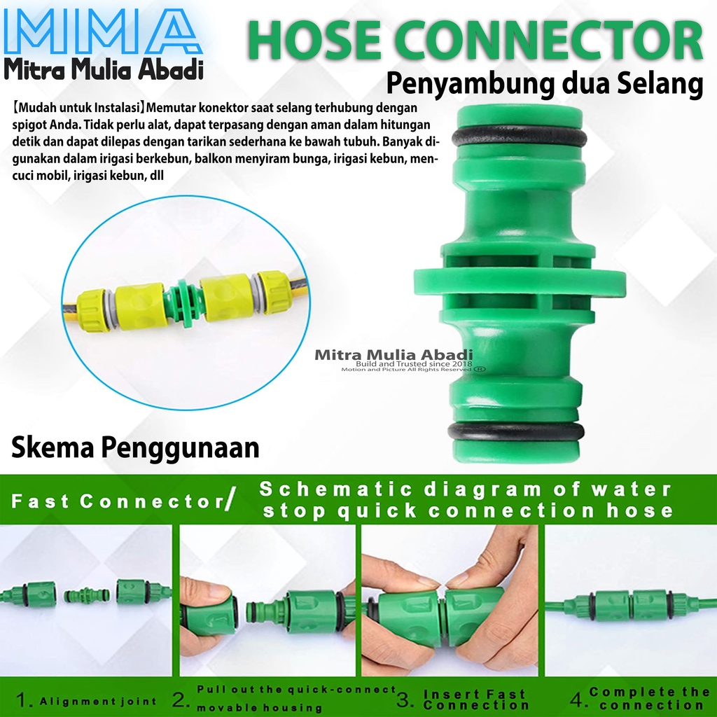 Sambungan Selang Kran Air 1/2 Inch - 5/8 Inch I Konektor Selang