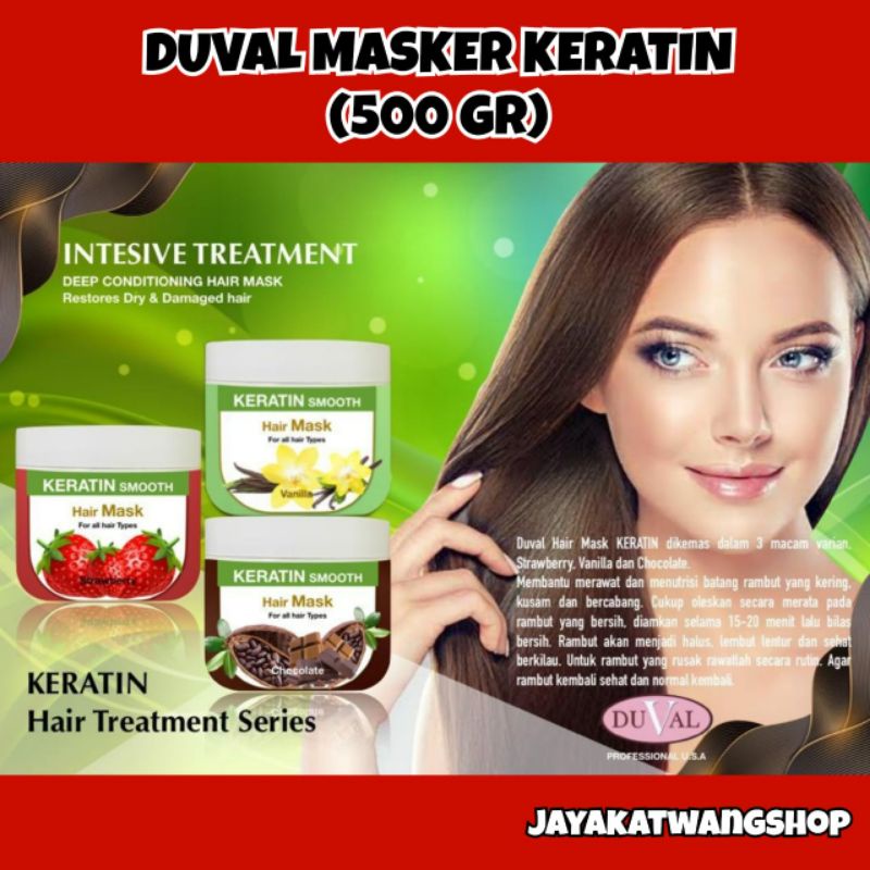 DUVAL JEMPOL Masker Rambut KERATIN 500GR / Keratin Smooth Hair Mask